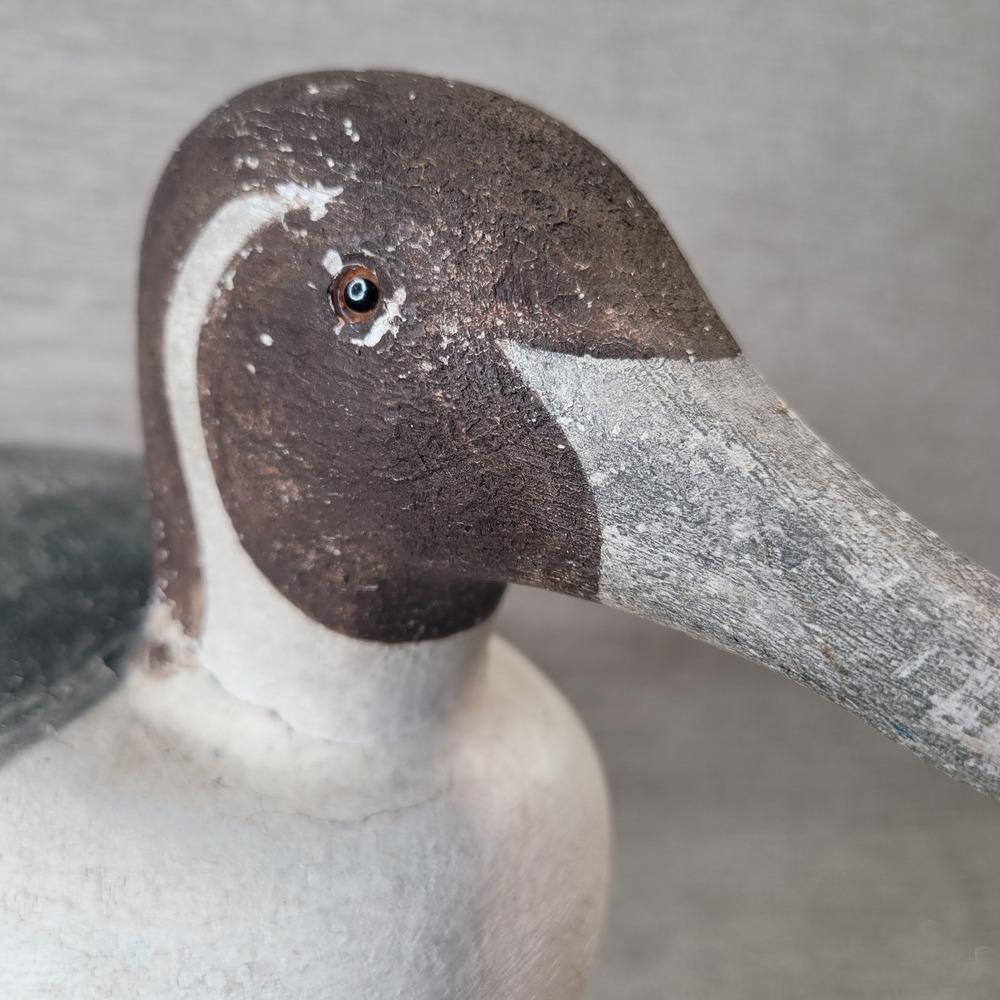 VTG RAM 80 Duck Decoy Richard Morgan Hand Carved Wooden Folk Art Painted Bird - Picture 7 of 16